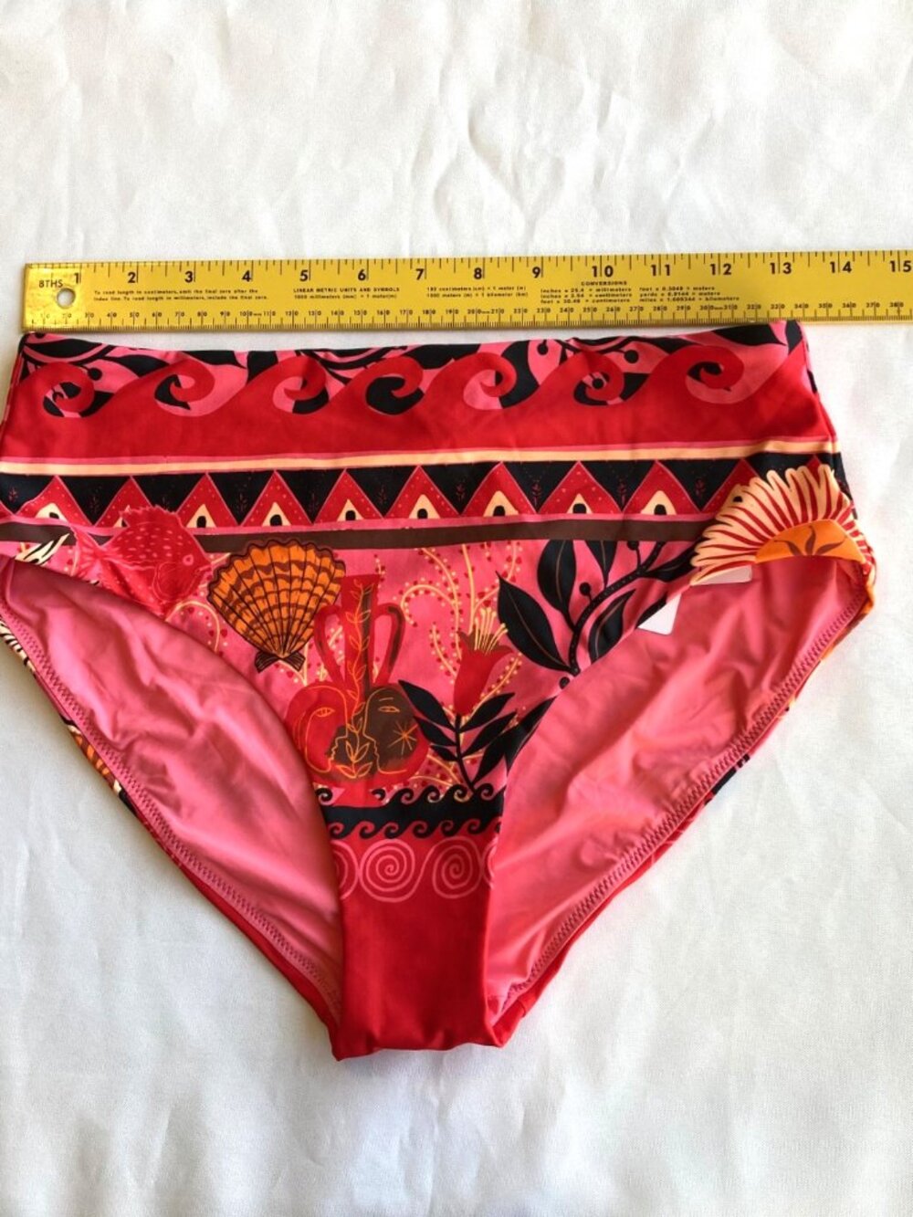 Seafolly Atlantis High Waisted Swim Bikini Bottom Womens US 8 Paradise Pink NWT - Picture 7 of 10